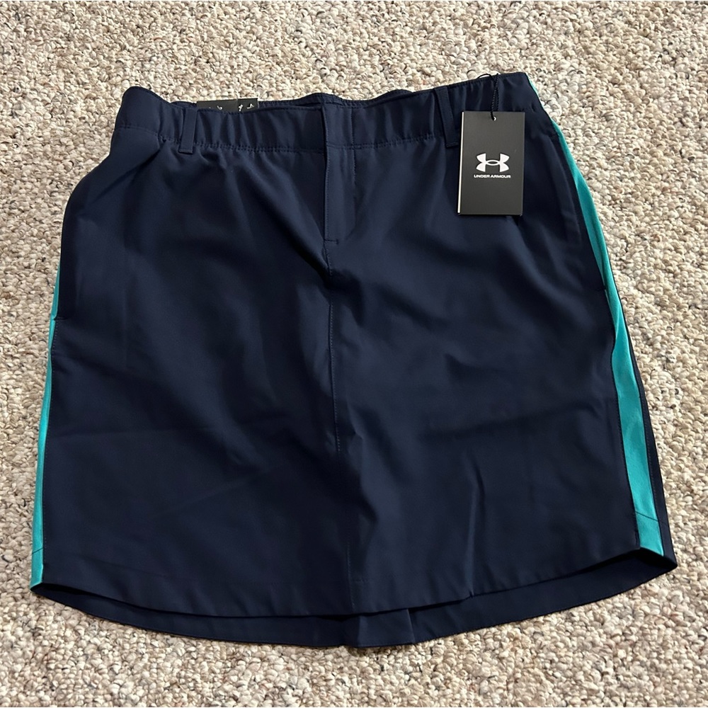 New Under Armour Golf Women's Links Navy Woven Skorts - Size 6  NWT
